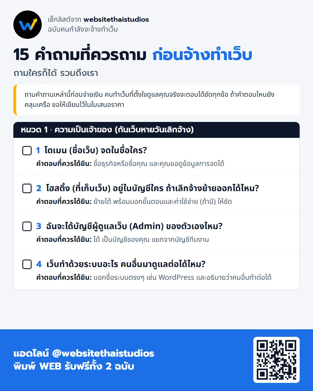 ตัวอย่างหน้าแรก 15 คำถามที่ควรถามก่อนจ้างทำเว็บ